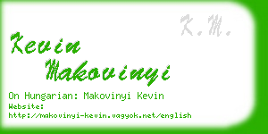 kevin makovinyi business card